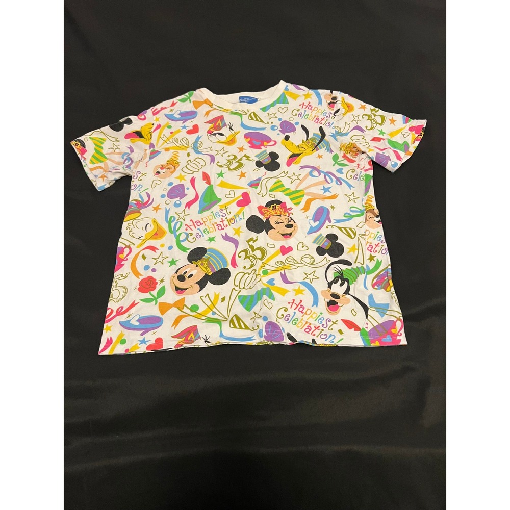 Tokyo Disney Resort 35th Anniversary Happiest Celebration T-Shirt Large White